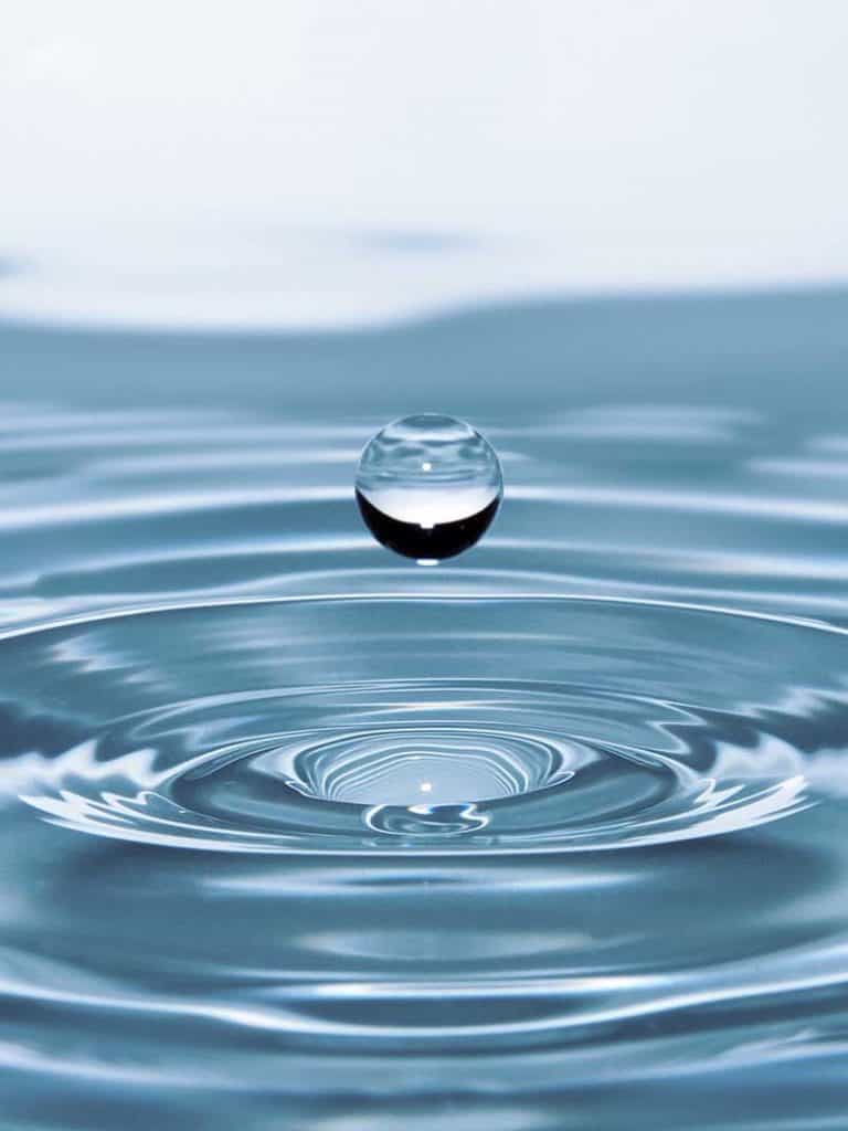 A drop of pure water
