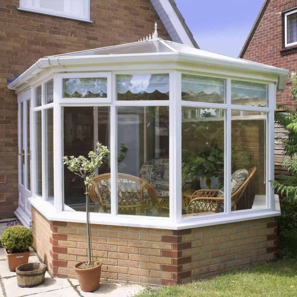 View of a conservatory in the sunshine