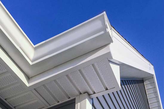 bright white clean soffit and fascia