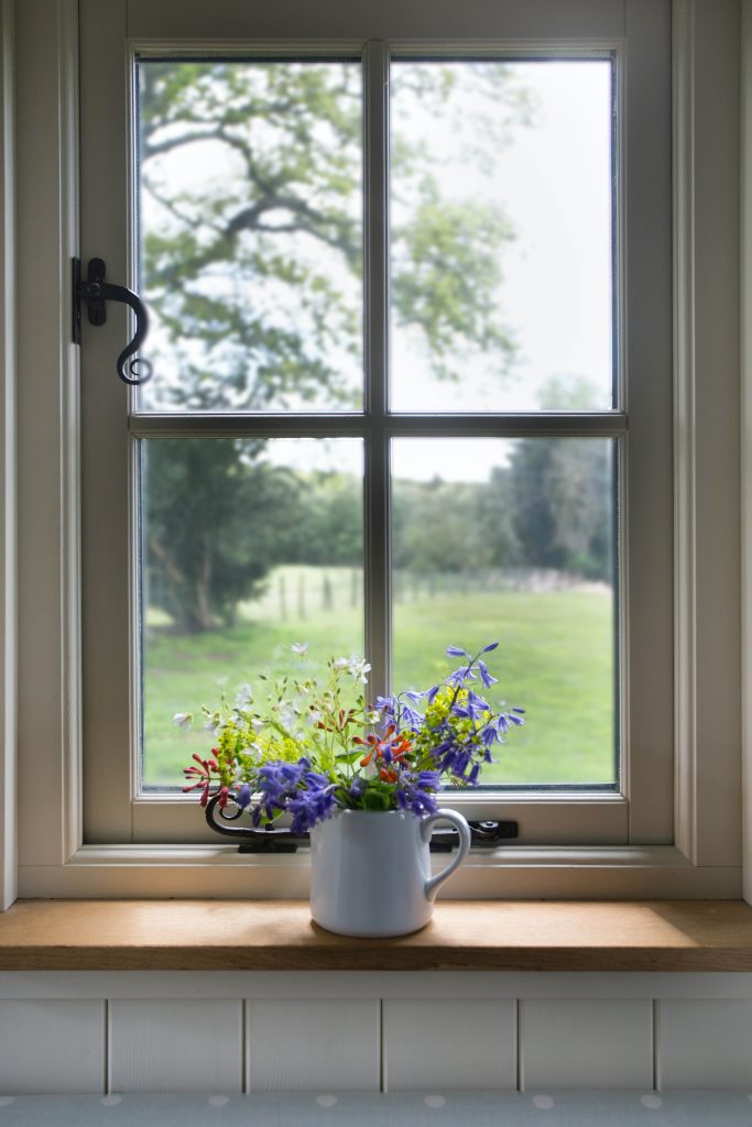 Clean window with a view of Hall Green
